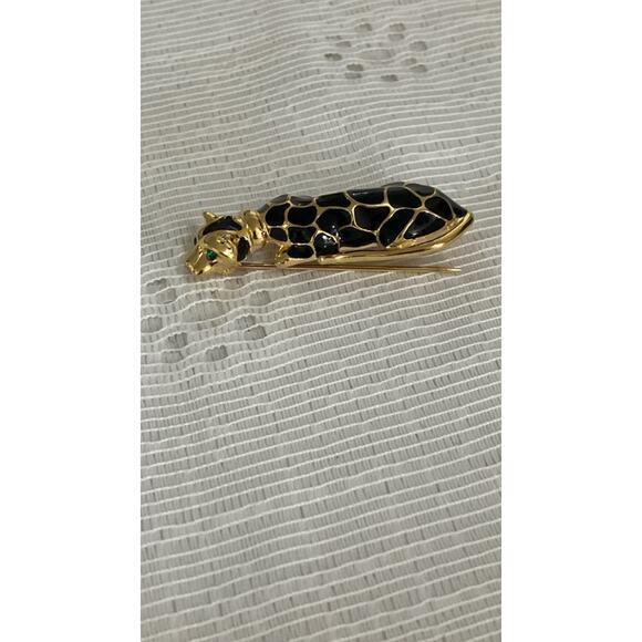 VTG Gale Hayman Enameled Leopard Brooch - Picture 2 of 6